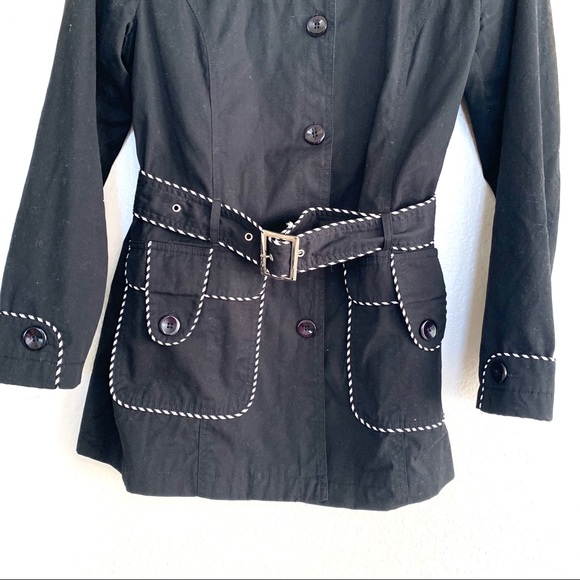 Marc Jacobs Black Cotton Button Up Belted Jacket - Picture 3 of 15